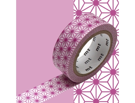 Fita Adesiva Asanoha Stars Roxo MASKING TAPE (1,5 cm X 7m)
