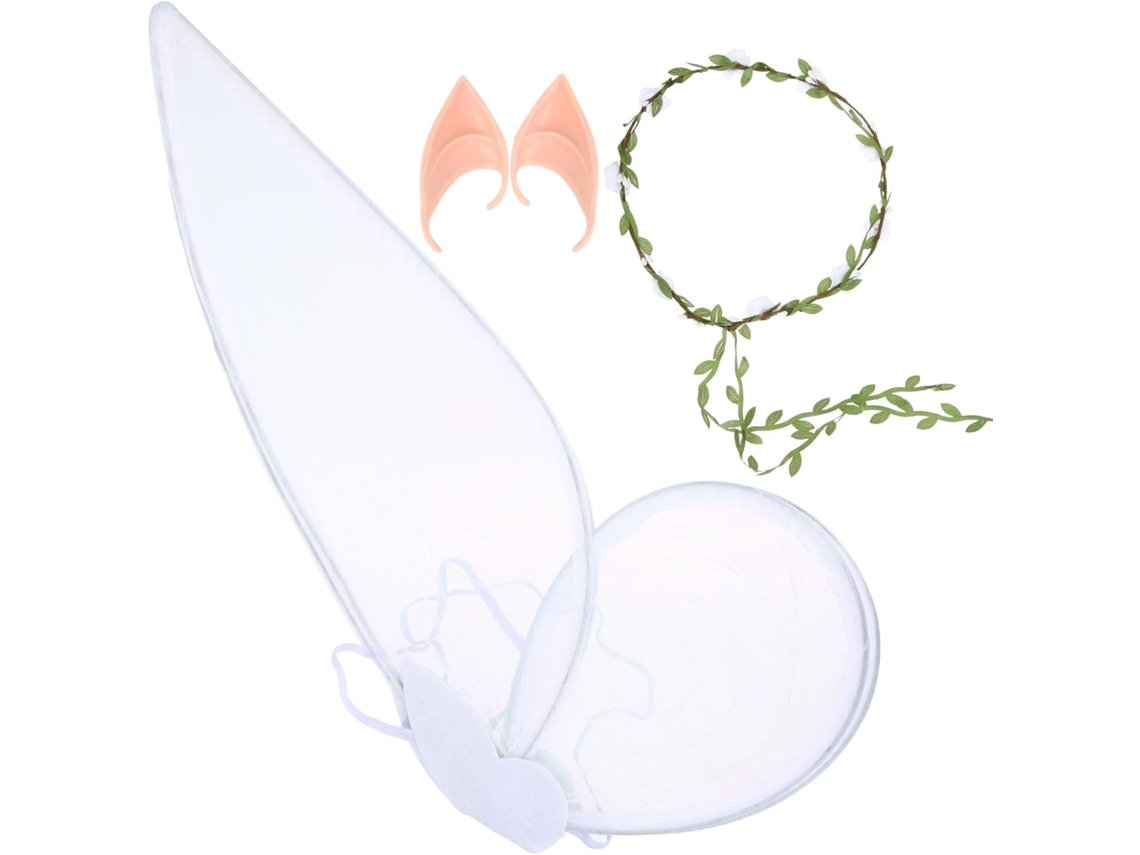 1 Conjunto De Acessórios De Fada, Incluindo Tiara Floral Com Orelhas De Fada Para Cosplay E