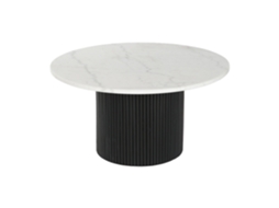 Mesa de Centro em Mdf Branco com Efeito Mármore ALEXANDRA HOUSE LIVING (80x80x42cm)