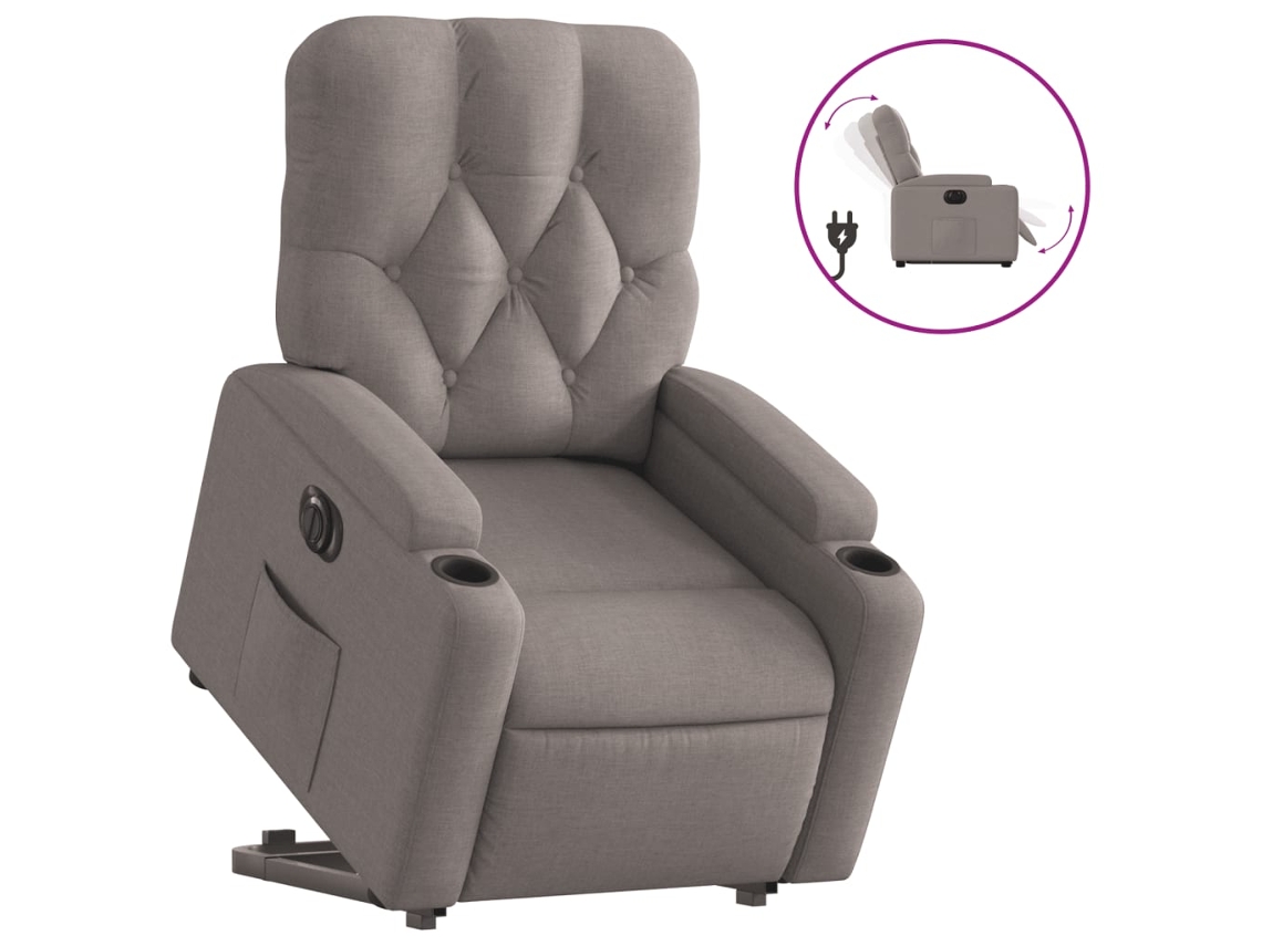 Electric Stand Up Recliner Chair, Electric Stand Up Recliner Chairs Vidaxl Cinzento-acastanhado Tecido