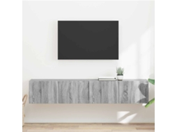 Vidaxl Armário de Tv de Parede 2 Pcs Cinza Sonoma 78,5 X 31 X 29,5 Cm