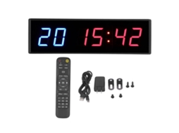 Reloj Temporizador Led De 6 Dígitos Com Controle Remoto Intervalo Contagem Regressiva 110-240v