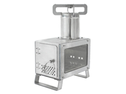 Estufa de Queima de Madeira Portátil Inox para Camping