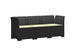 Maison Exclusive - Sofá De Jardim 3 Lugares Com Almofadas Visual Rattan Pp