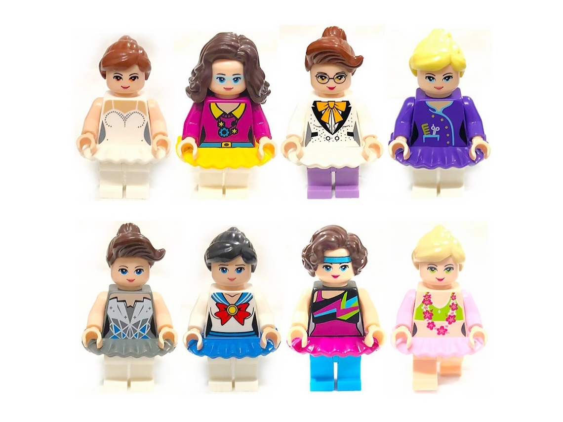 Minifiguras De Construção (princesas E Moda - 8 Peças)