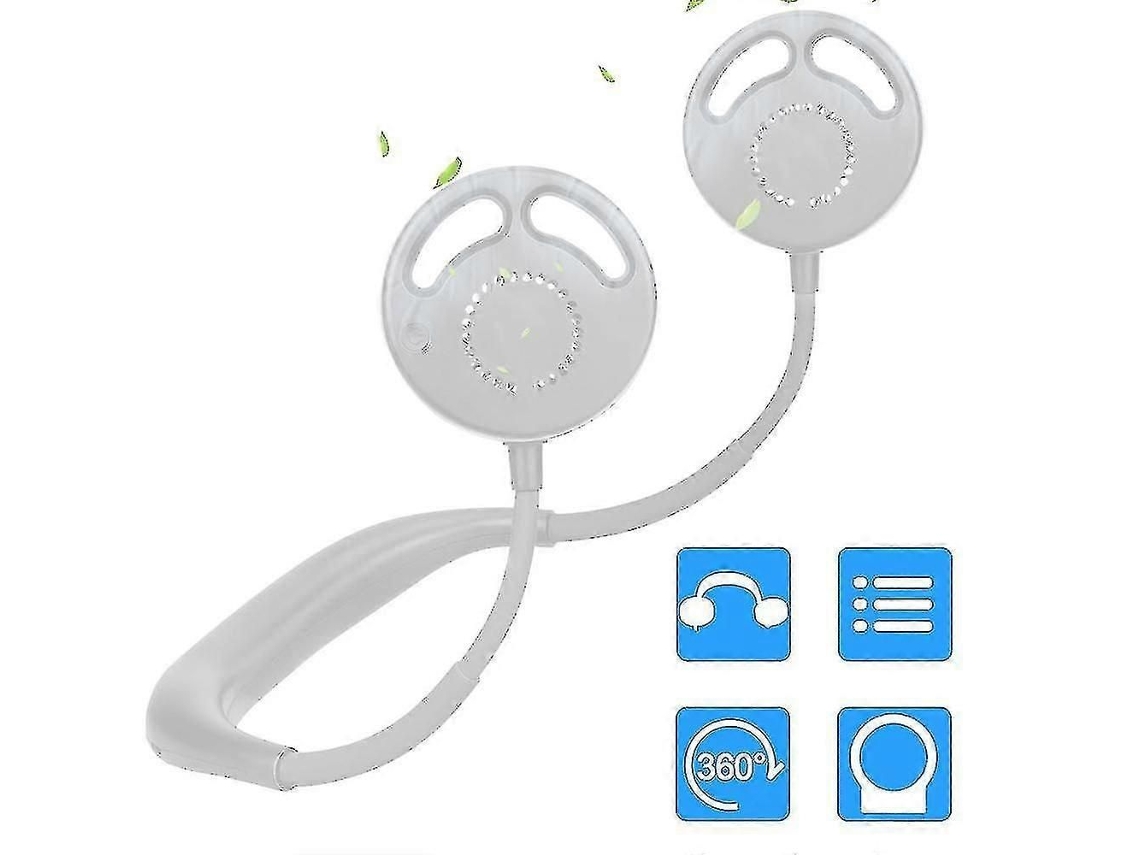 Ventilador Portátil Usb Silencioso, De Pescoço Sem Hélices, Dobrável Em 2 Partes