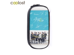 Estojo de lápis Kpop Stray Kids, bolsa de maquiagem Stray Kids para mulheres, estojo de lápis para adolescentes Minho Jisung Woojin Chanbin Felix Miraflow