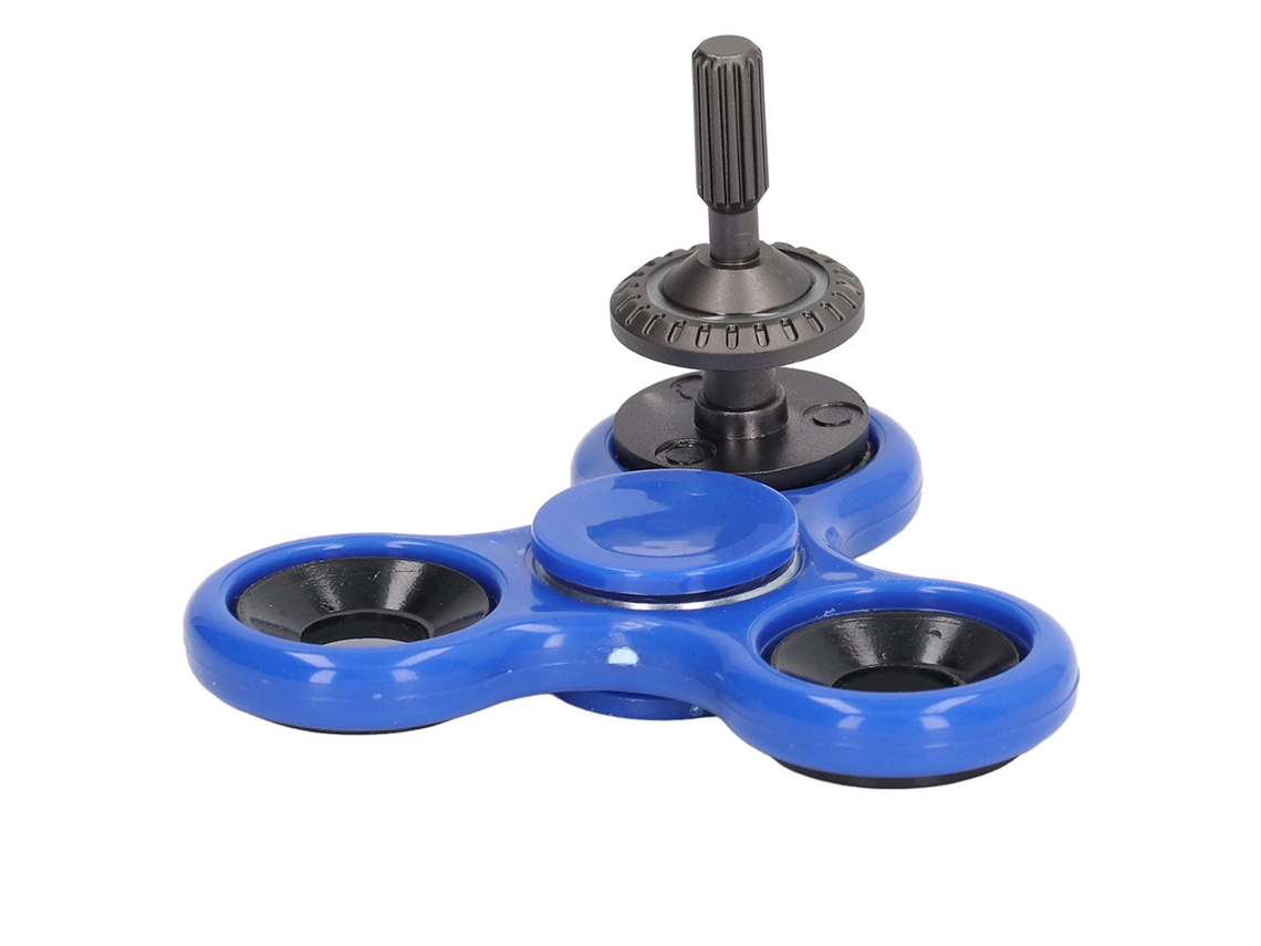 Brinquedo De Giroscópio De Dedo De Liga Para Aliviar O Estresse Com Luzes Azul E Roxa Para Tdah