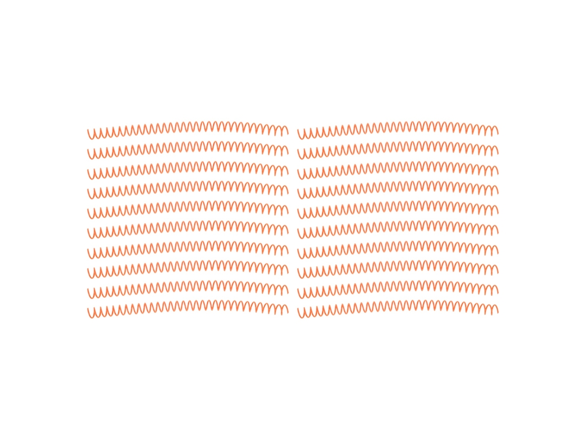 20 Espirais de Encadernação 30 Furos Diâmetro 13mm Grande Capacidade Laranja Kit de Consumíveis para Escritório e Sala de Aula