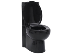 Vidaxl Sanita De Canto Cerâmica Preto