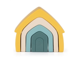 Brinquedo Empilhável de Silicone PETITE&MARS House Intense Ochre