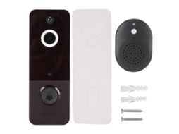 Campainha de Vídeo Inteligente com Wi Fi, Câmera Sem Fio Hd com Visão Noturna, À Prova Dágua Ip65 e Receptor para Segurança Residencial. Brilvi wer