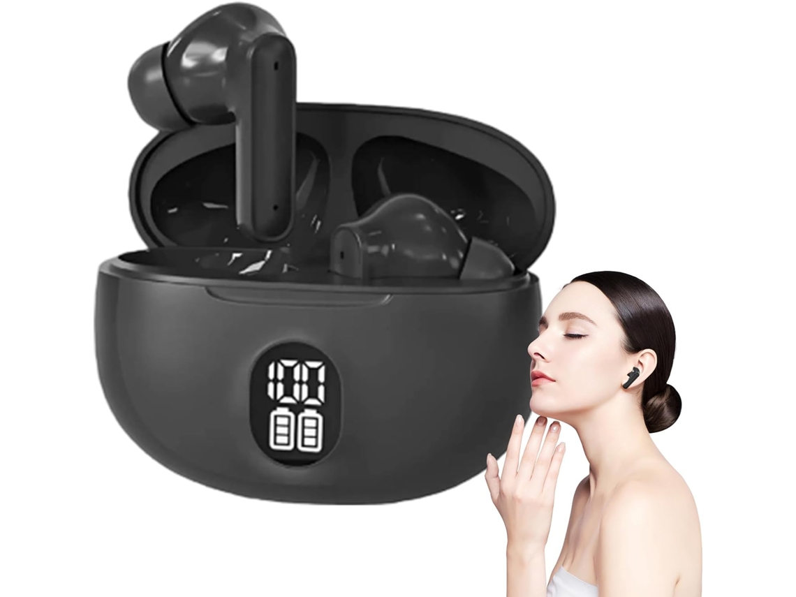 Fones De Ouvido Sem Fio Com Visor Led E Áudio Cancelamento Ruído.