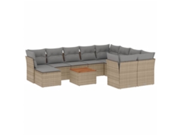 Garden Sofa Set, Garden Sofa Sets Vidaxl Bege Rattan / Vime (n/a)