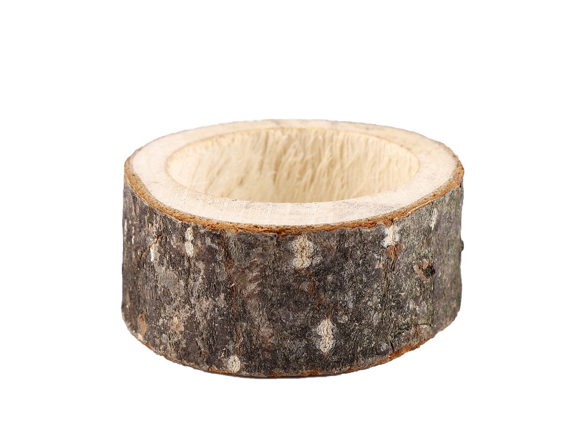Suporte para Vela de Madeira Tora com Casca Decorativo para Casa e Casamentos