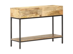Vidaxl Mesa Consola 100x35x76 Cm Madeira De Mangueira Maciça