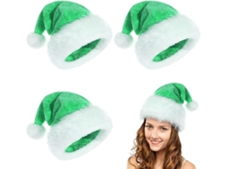3 Gorros de Natal Felpudos, para Adultos, Quentes e Reforçados, Ideais como Presentes de Festas, Ergonômico, Uso Diário STELASPLEN
