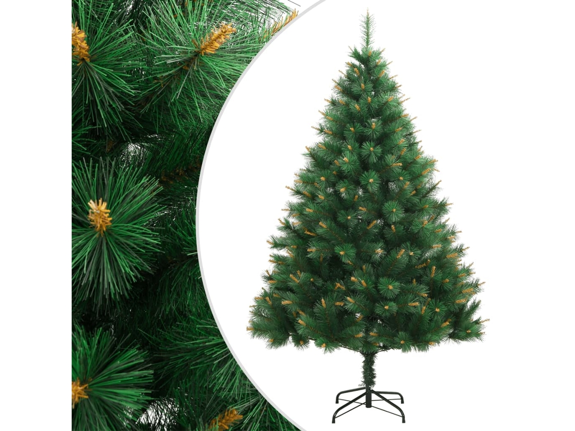 Artificial Hinged Christmas Tree, Artificial Hinged Christmas Trees Vidaxl Verde Pvc (240 Cm)