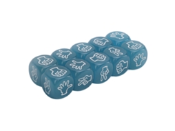 Dados luminosos Business de jokenpô 6 lados leves para jogo de tabuleiro azul marca