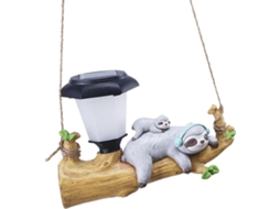 Luminária Solar De Preguiça Para Exterior, Feita De Resina Durável, Com Efeito Decorativo De Animal, Gokoco