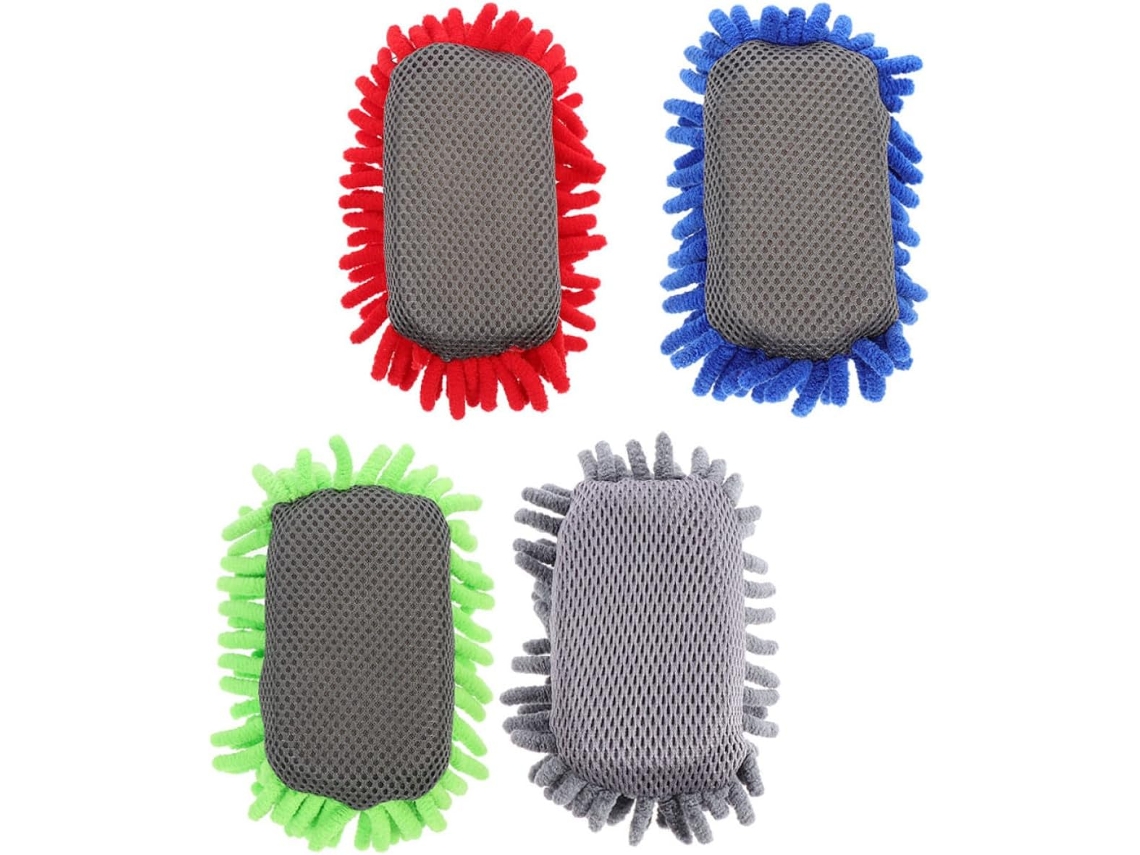Conjunto de 4 Apagadores a Seco de Chenille para Quadros Brancos e Negros, para Material Escolar CHABERLU