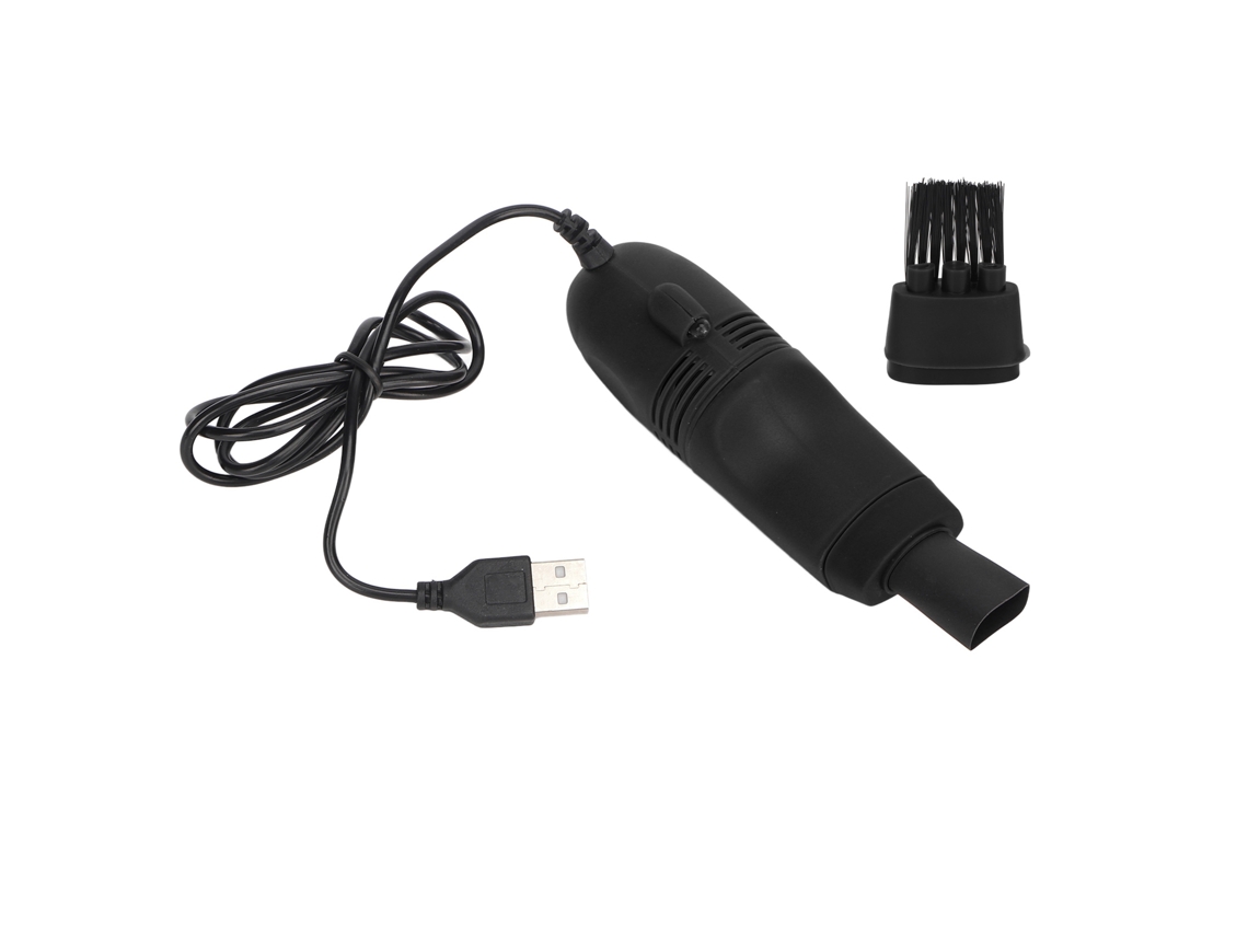 Limpador De Teclado Mini Com Alta Sução Aspirador Usb Portátil Para Arte De Unhas Computador Preto