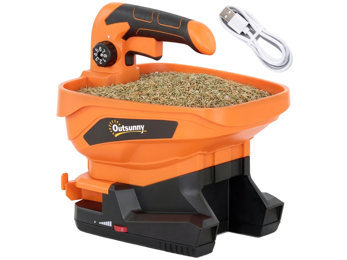 Espalhador Portátil 3.3l, 8 Níveis, Dispersão Ajustável, USB, Jardim e Sal, 800m², Laranja BTFORUS
