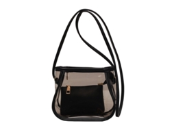 Mini Bolsa Transversal Transparente, Bolsa Tipo Sela Em Cores Doces De Verão, Bolsa De Ombro Transparente Em Geleia Preta SUNNY SPACES