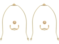 Suporte Para Lâmpada Em Liga Metálica Banhada A Ouro, Conjunto De 2 Unidades, Resistente E Decorativo Para Luminárias.
