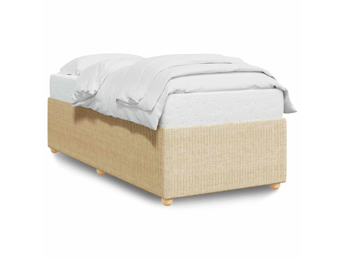 Bed Frame, Bed Frames Vidaxl Creme Tecido (90 X 190 Cm)