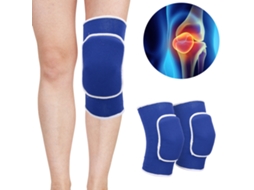 Par De Joelheiras Protetoras Com Suporte De Esponja Espessada Para Dança, Ioga, Multiesporte, Azul Aquaforge