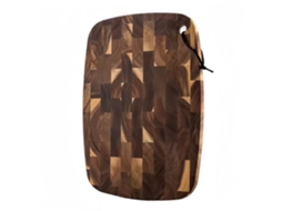 Tábua De Corte De Madeira Maciça 33x23x2 Cm, Padrão Decorativo, Resistente, Para Cozinha Dureforward