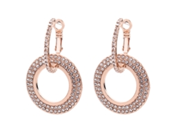 Brincos De Zircão Design Circular Moda Decoração