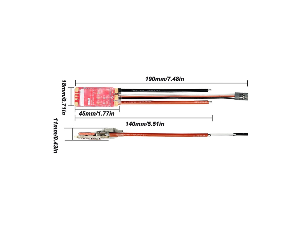 Laxiscreed Controlador De Velocidade Eletrónico Brushless Para Rc, 2-6s Lipo, Ideal Para Barcos E Drones