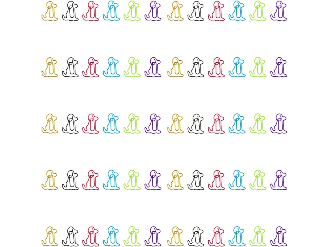 60-clipes Metálicos Coloridos Em Formato De Cachorro, Ideais Para Organizar Documentos, Fotos E Arquivos