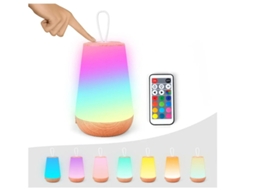 Luz Noturna Lâmpadas De Cabeceira Recarregáveis Usb Luz Regulável Com Controle Remoto E Mudança De Cor Rgb Luz Portátil Branca Bestvite