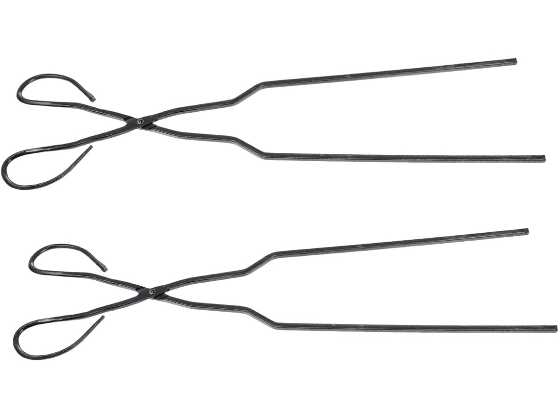 Pinças Longas De 2 Peças Para Churrasco E Camping, Pinças Para Aquecimento, Utensílio De Cozinha Resistente Ao Calor