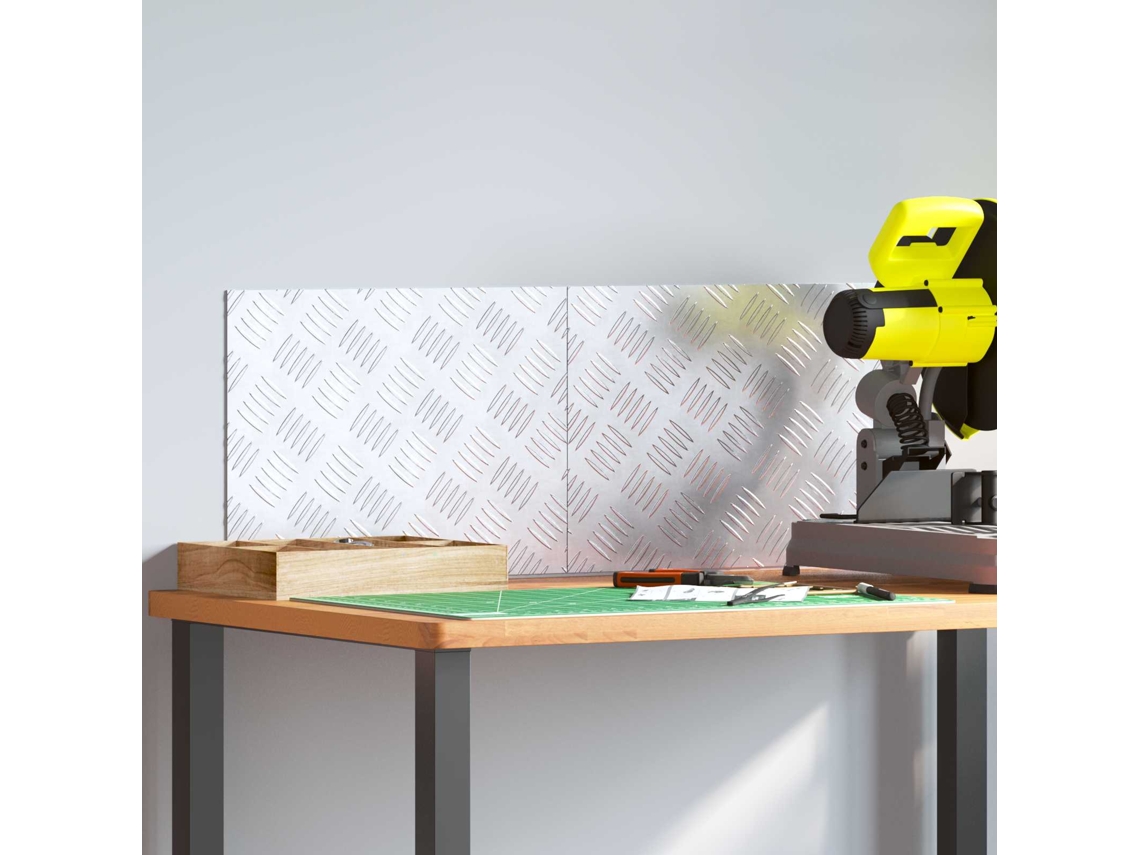 Vidaxl Degrau Retangular 2 Pcs Prateado 40 X 30 Cm Alumínio