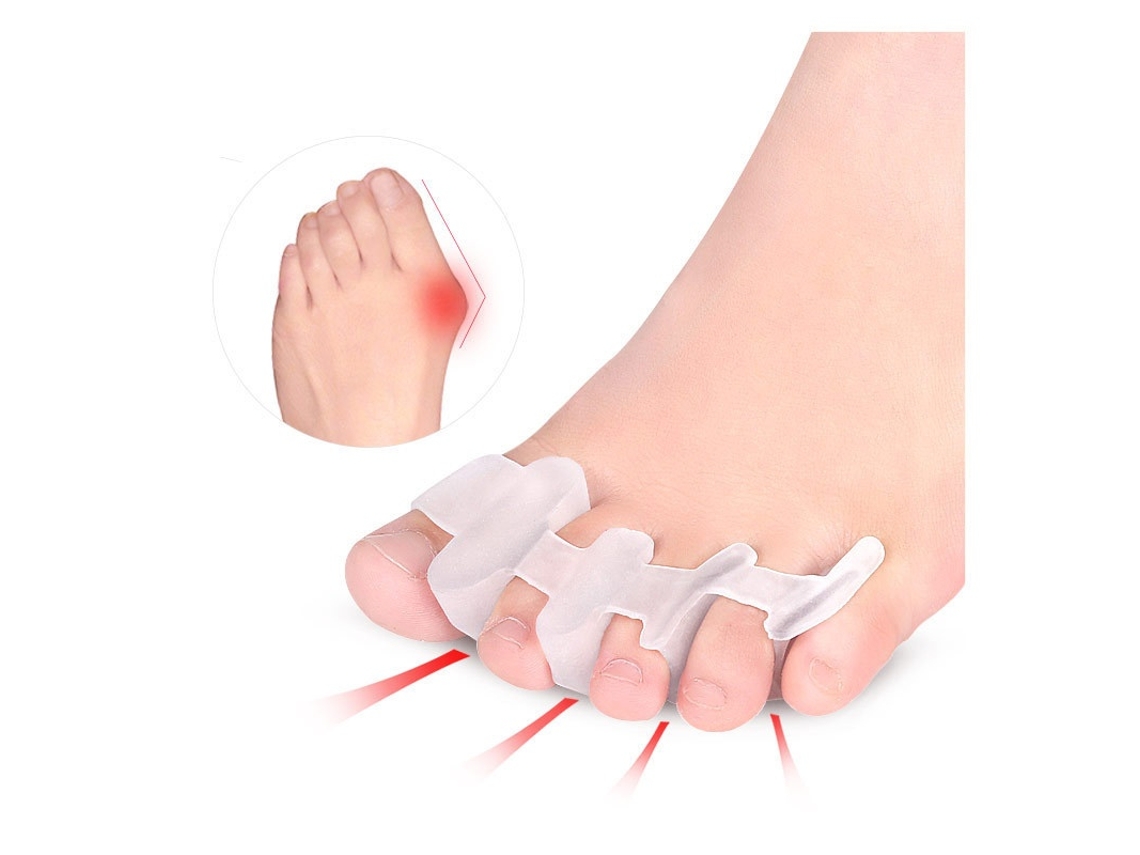 Corretor De Joanete, Em Silicone E Gel Macio, Transparente Elysve