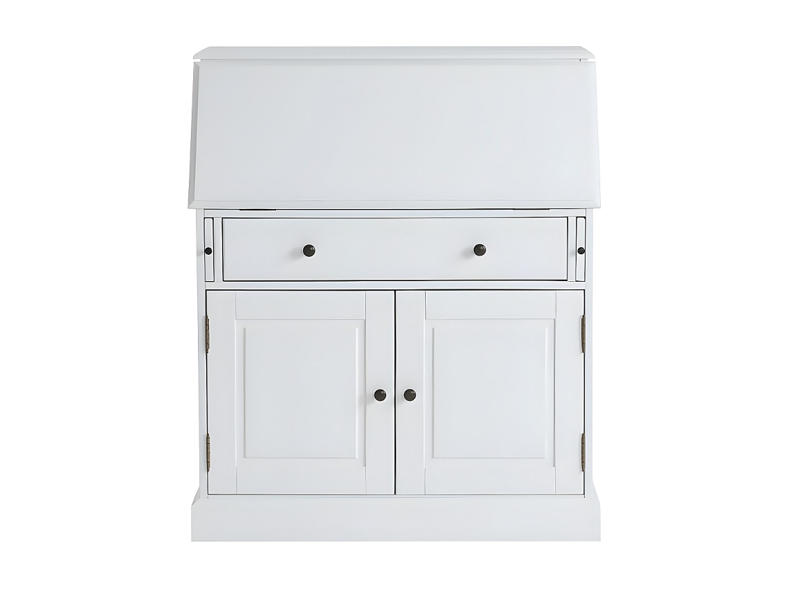 Secretária de Escritório Cleore VENTE-UNIQUE.PT (Branco - Aglomerado e derivados de madeira - 93x57.20x110.8 cm)