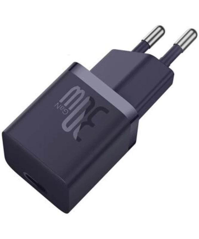Carregador Rápido Compacto BASEUS Gan5 30 W Usb-C Roxo