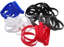 Conjunto de 50 pulseiras de silicone, impermeáveis e elásticas, ideais para adolescentes e adultos em eventos, festivais e outras ocasiões.