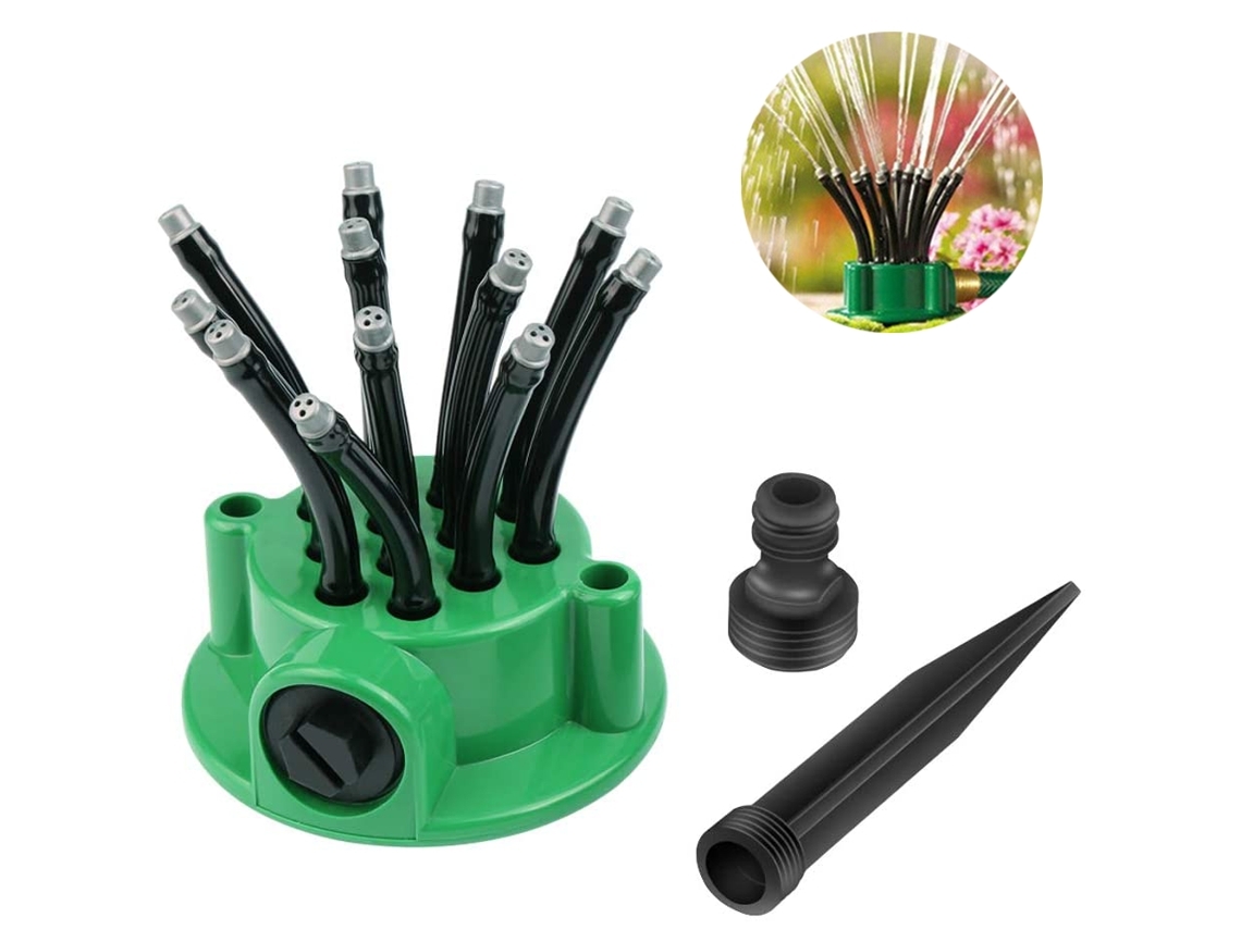 Aspersor Automático De Jardim 360° Com Múltiplos Bicos Para Irrigação E Rega.