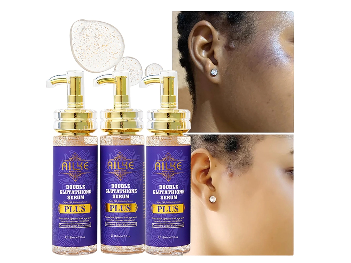 Conjunto De Cuidados Com A Pele Ailke Glutationa, 3 Garrafa Loção, Corretor De Manchas Escuras,sérum De 3 Frascos Oem