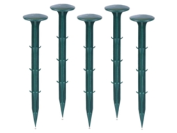 Estacas de Plástico para Jardín, 100 Piezas Verdes UV Resistentes para Control de Malezas y Anclaje S/MARCA