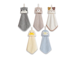 2026-toallas De Mano Bonitas Com Loop De Encolamento, Toallas De Banho Animais Para Crianças (5pcs)