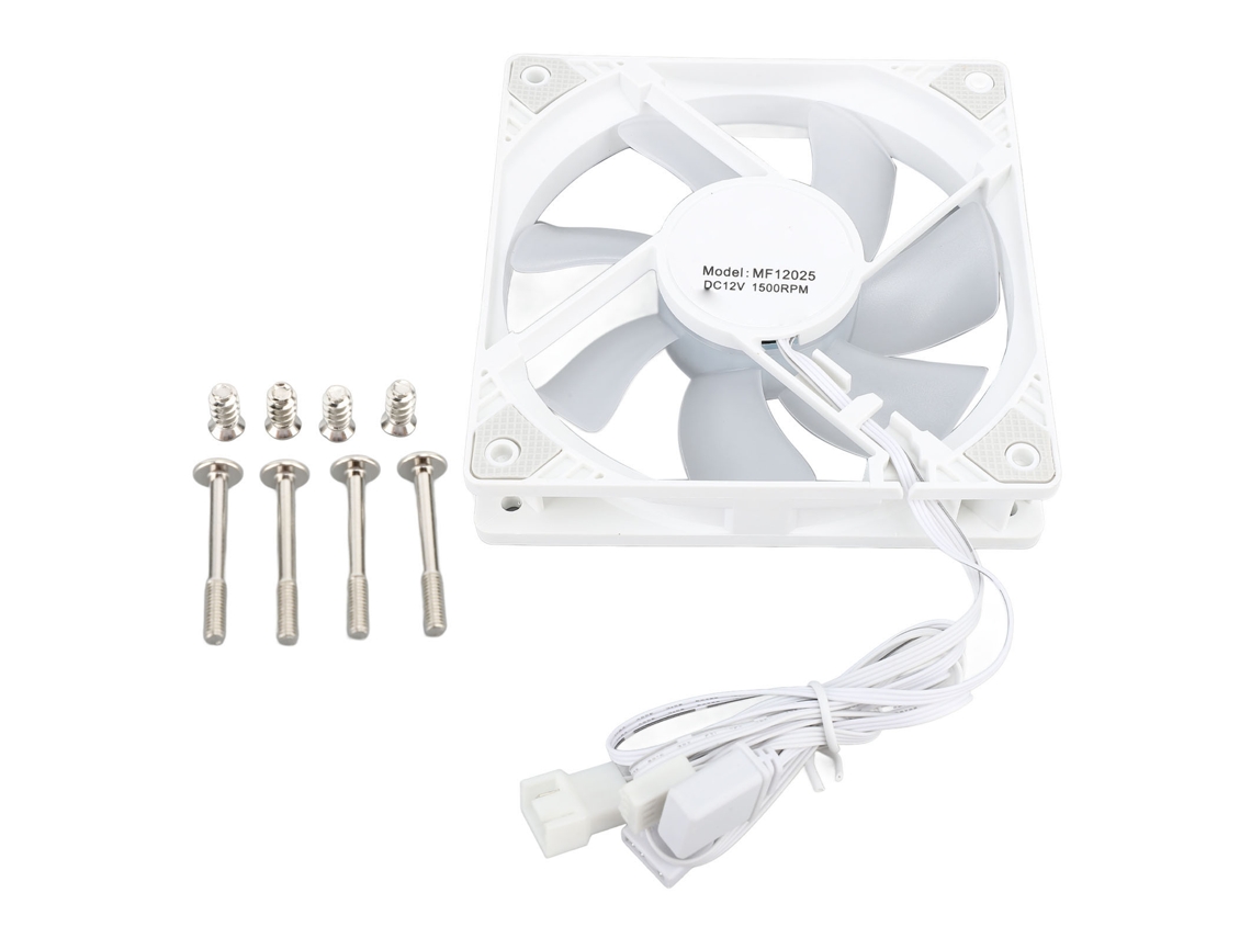 Ventilador De Gabinete Argb Pwm De 120mm Com Rolamento Hidráulico 5v 1500rpm Cooler De Pc Branco