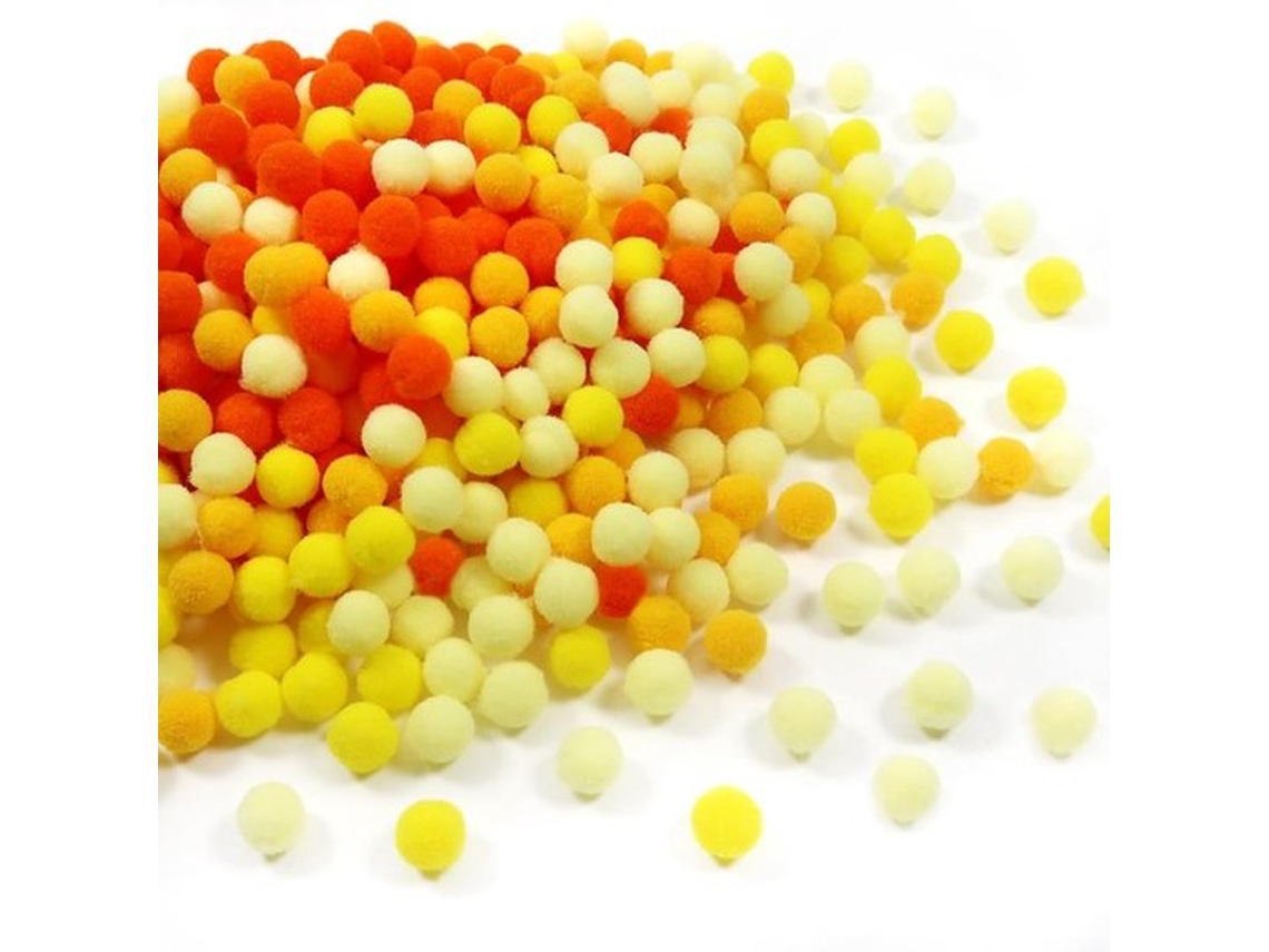 Pompons De 10mm Para Costura, Série Amarela, 720 Unidades, Para Projetos De Artesanato, Decoração E Diy