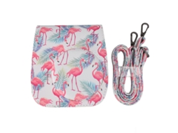 Funda Para Cámara Instantánea Fujifilm Instax Mini 12 11 De Cuero Pu Con Correa Ajustable Estilo Flamingo Rosa Y Blanco