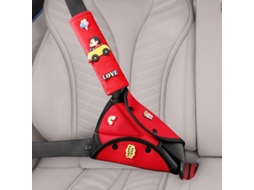 Protetor de cinto de segurança para crianças, almofada suave, para ombro e pescoço, vermelho, HEXINYIGJLY